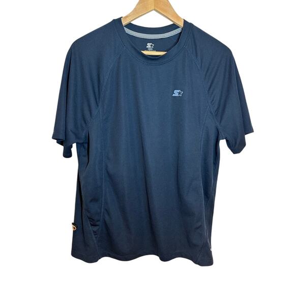 Starter Men’s Navy Blue Athletic T-Shirt M Repreve Recycled Polyester Tee - Picture 1 of 5